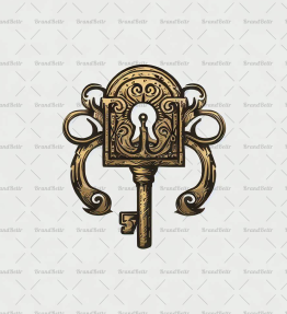 Antiker Schlüssel und Schloss